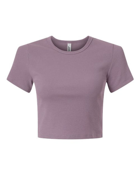 American Apparel Women's Baby Rib Cropped Tee