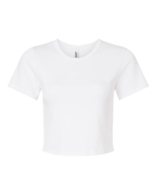 American Apparel Women's Baby Rib Cropped Tee