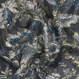 Metallic Silver, Gold and Charcoal Floral Delight Luxury Brocade