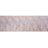 Metallic Pastel Pink and Baby Blue Flowing Lines Luxury Brocade