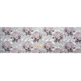 Metallic Silver, Pink and Black Floral Luxury Burnout Brocade