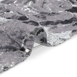 Metallic Silver and Gray Floral Luxury Burnout Brocade