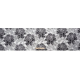 Metallic Silver and Gray Floral Luxury Burnout Brocade