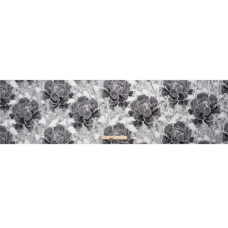 Metallic Silver and Gray Floral Luxury Burnout Brocade