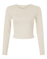 American Apparel Women's Baby Rib Long Sleeve Cropped Tee