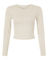 American Apparel Women's Baby Rib Long Sleeve Cropped Tee