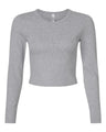 American Apparel Women's Baby Rib Long Sleeve Cropped Tee