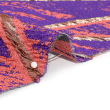 Metallic Gold, Light Red and Purple Geometric Distress Luxury Brocade