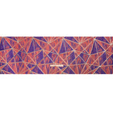 Metallic Gold, Light Red and Purple Geometric Distress Luxury Brocade