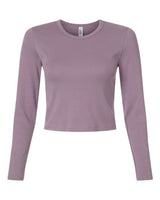 American Apparel Women's Baby Rib Long Sleeve Cropped Tee