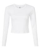 American Apparel Women's Baby Rib Long Sleeve Cropped Tee