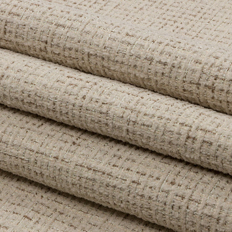 Crypton Creme Crosshatched Polyester Chenille Woven