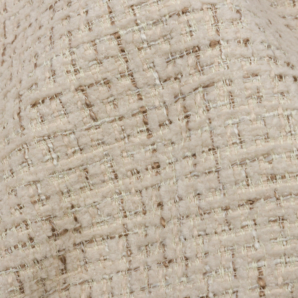 Crypton Creme Crosshatched Polyester Chenille Woven