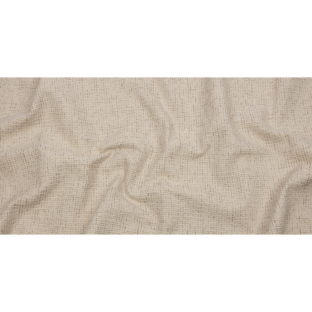 Crypton Creme Crosshatched Polyester Chenille Woven
