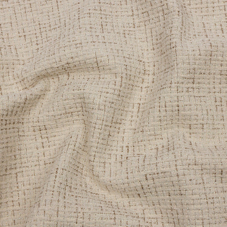 Crypton Creme Crosshatched Polyester Chenille Woven