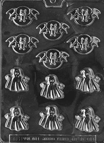 Bite Size Bats and Ghosts Chocolate Mold - LPH090