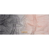 Embroidered Soft Pleated Tulle with Sequins - Charcoal and Blush Ombre Abstract - Sequoia Collection