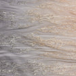 Embroidered Soft Pleated Tulle with Sequins - Black and Taupe Ombre Abstract - Sequoia Collection