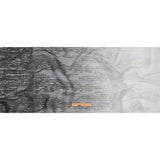 Embroidered Soft Pleated Tulle with Sequins - Black, Gray and White Ombre Abstract - Sequoia Collection