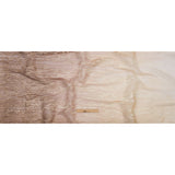 Embroidered Soft Pleated Tulle with Sequins - Beige, Brown and White Ombre Abstract - Sequoia Collection