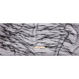 Embroidered Soft Pleated Tulle with Clear Baby Sequins - Black Abstract - Linden Collection