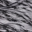 Embroidered Soft Pleated Tulle with Clear Baby Sequins - Black Abstract - Linden Collection
