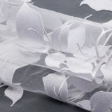 Embroidered Tulle Lace - White Leafy Branches - Magnolia Collection