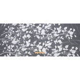 Embroidered Tulle Lace - White Leafy Branches - Magnolia Collection