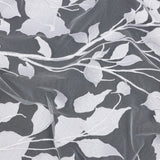 Embroidered Tulle Lace - White Leafy Branches - Magnolia Collection