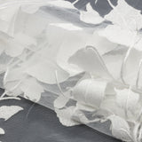 Embroidered Tulle Lace - Off White Leafy Branches - Magnolia Collection