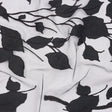 Embroidered Tulle Lace - Black Leafy Branches - Magnolia Collection
