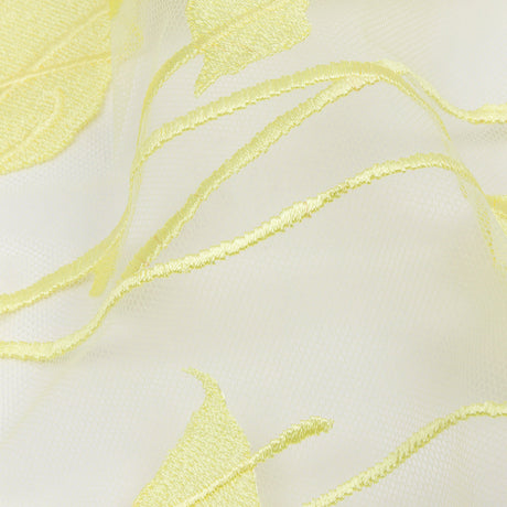 Embroidered Tulle Lace - Lemon Leafy Branches - Magnolia Collection