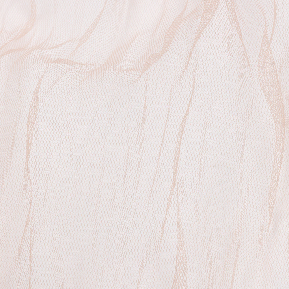 Crinkled Soft Polyester Tulle - Nude - Poplar Collection
