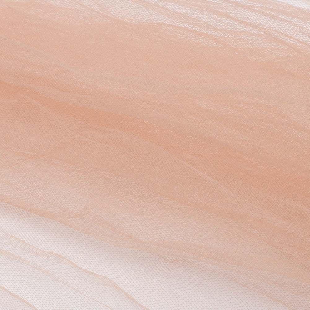 Crinkled Soft Polyester Tulle - Nude - Poplar Collection