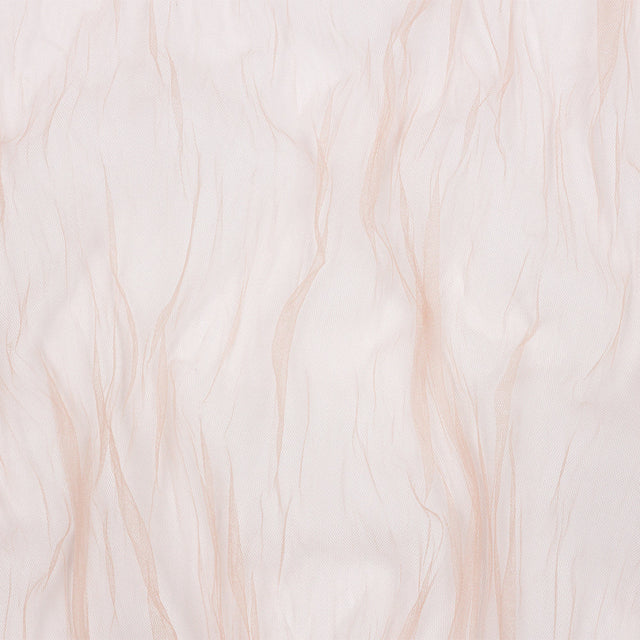 Crinkled Soft Polyester Tulle - Nude - Poplar Collection