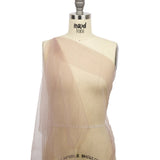 Crinkled Soft Polyester Tulle - Taupe - Poplar Collection