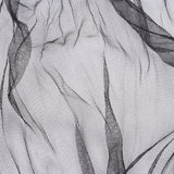 Crinkled Soft Polyester Tulle - Black - Poplar Collection