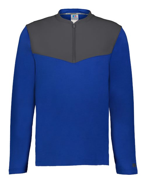 Russell Athletic Unisex Sideline Grid Fleece Quarter-Zip Pullover