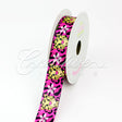 7/8" Satin Aloha Leopard Ribbon - 10 Yards (Hot Pink)