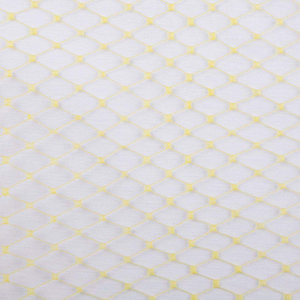 9" Yellow Russian Veil Lace