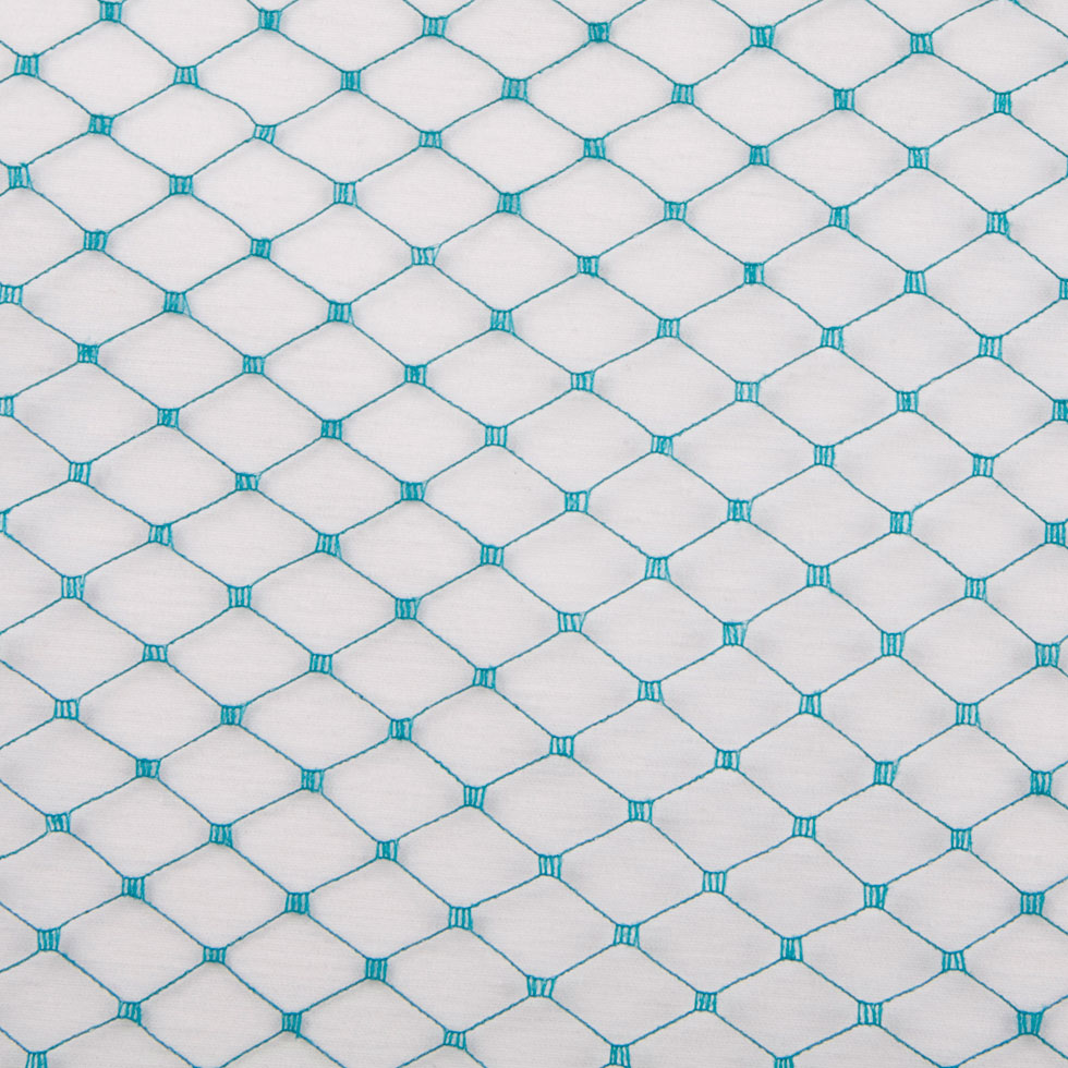 9" Turquoise Russian Veil Lace