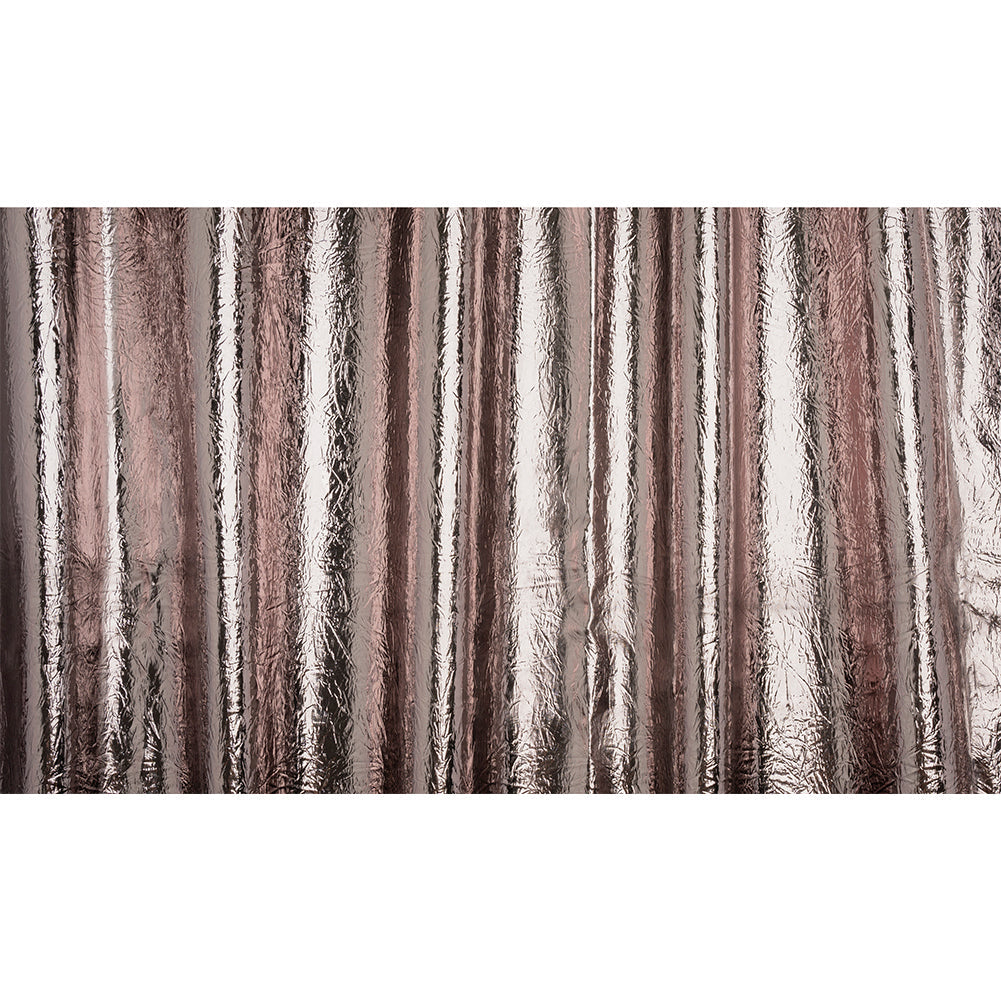 Ingot Pewter Crinkled Fabric-Backed Mirror Vinyl