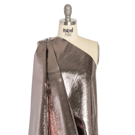 Ingot Pewter Crinkled Fabric-Backed Mirror Vinyl