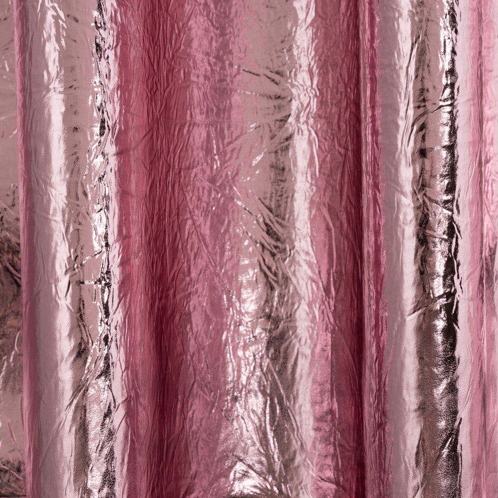 Ingot Pink Crinkled Fabric-Backed Mirror Vinyl