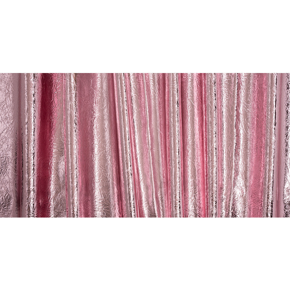Ingot Pink Crinkled Fabric-Backed Mirror Vinyl
