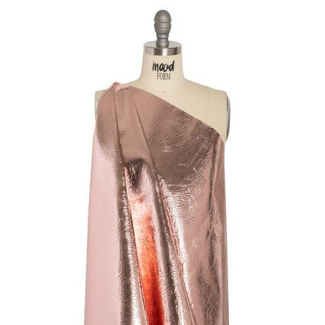 Ingot Champagne Crinkled Fabric-Backed Mirror Vinyl