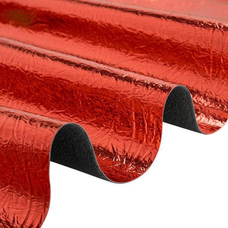 Ingot Red Crinkled Fabric-Backed Mirror Vinyl