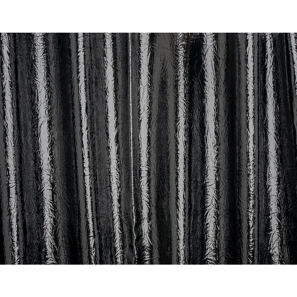 Ingot Black Crinkled Fabric-Backed Mirror Vinyl
