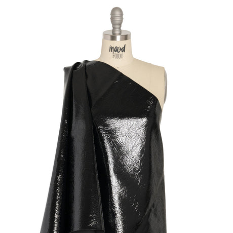 Ingot Black Crinkled Fabric-Backed Mirror Vinyl