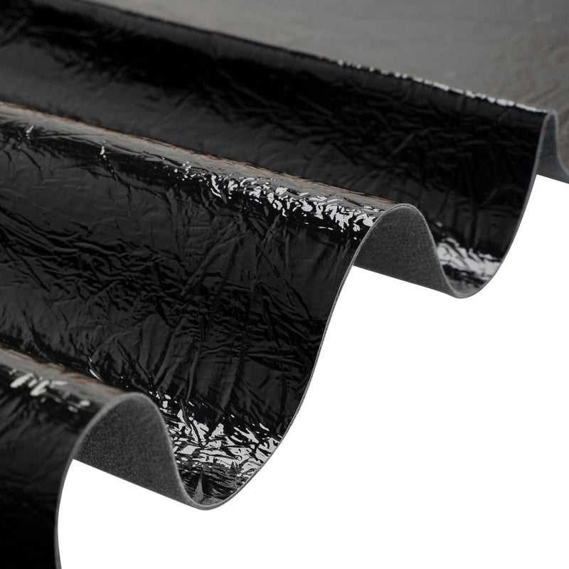 Ingot Black Crinkled Fabric-Backed Mirror Vinyl